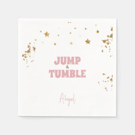 Pink Jump & Tumble Gymnastik Geburtstagsparty Serviette