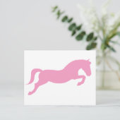 Pink Jumping Pony Postkarte (Stehend Vorderseite)