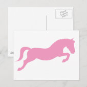 Pink Jumping Pony Postkarte (Vorne/Hinten)