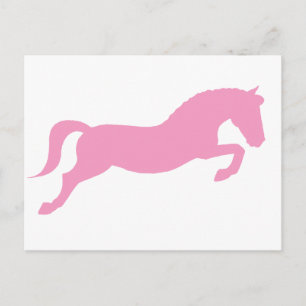 Pink Jumping Pony Postkarte