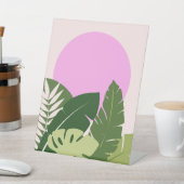 Pink-Jungle-Bilderständer Sockelschild (In SItu)