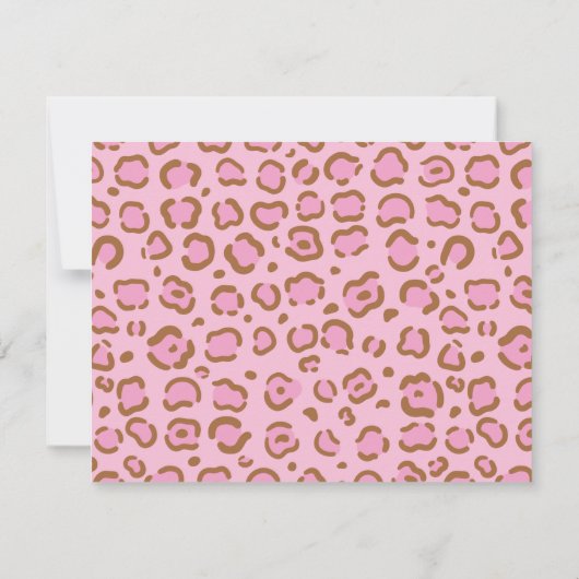 Pink Jungle Tiere Personalisiert Danke Anmerkungen Mitteilungskarte (Rückseite)