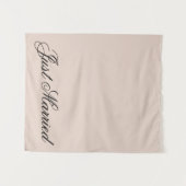 Pink Just Married Fabric Car Wedding Banner Sign Wandteppich (Vorderseite (Horizontal))