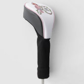 Pink-Kakadu-Monogramm Golf Headcover (angewinkelt)