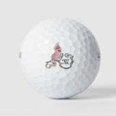 Pink-Kakadu-Monogramm Golfball (Vorderseite)