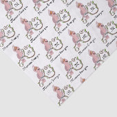 Pink-Kakadu-Monogramm Seidenpapier (Ausschnitt)