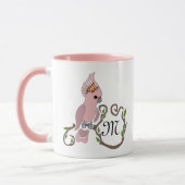 Pink-Kakadu-Monogramm Tasse (Links)