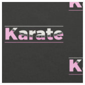 Pink Karate Martial Arts Moderne Typografie Stoff (Nahaufnahme)