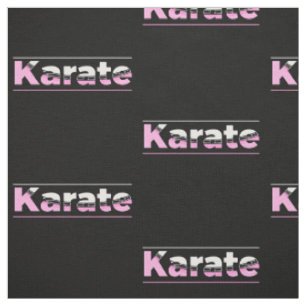 Pink Karate Martial Arts Moderne Typografie Stoff