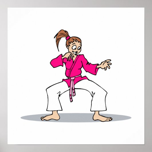Pink Karate Poster (Vorne)
