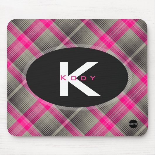 Pink Kariert Mousepad - HAMbyWG (Vorne)