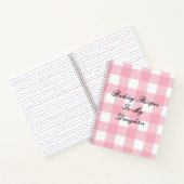 PINK KARIERT NOTEBOOK NOTIZBLOCK (Innenseite)
