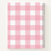 PINK KARIERT NOTEBOOK NOTIZBLOCK (Rückseite)