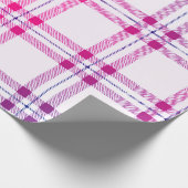 Pink Kariert Simple Modern Christmas Wrapping Pape Geschenkpapier (Ecke)