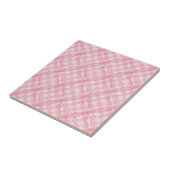 PINK KARO QUILT 4,25" Keramik Tile Fliese (Seite)