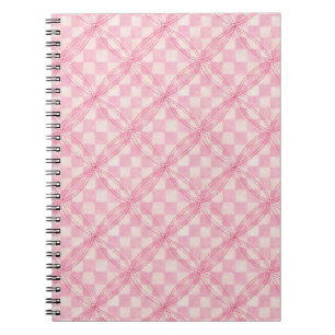 PINK KARO QUILT 6.5x8.75 Spiral Notebook Notizblock