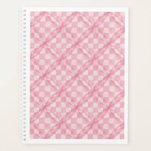 PINK KARO QUILT 8.5x11 Planer / Kalender (Vorderseite)