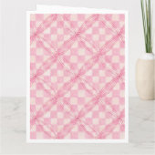 PINK KARO QUILT Big Birthday Card / White Karte (Rückseite)