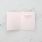 PINK KARO QUILT Danke Note Card / Blush (Innenseite)