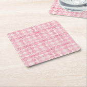 PINK KARO QUILT Diamantpapier Untersetzer (angewinkelt)