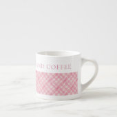 PINK KARO QUILT Espresso Cup + Text Espressotasse (Rechts)