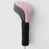 PINK KARO QUILT Golf Driver Cover Headcover (angewinkelt)