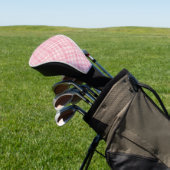 PINK KARO QUILT Golf Driver Cover Headcover (In SItu)