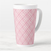 PINK KARO QUILT groß Latte Tasse (Rechte Ecke)