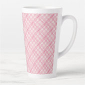 PINK KARO QUILT groß Latte Tasse (Rechts)