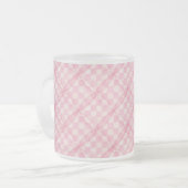 PINK KARO QUILT Mattierte Tasse (Vorderseite Links)
