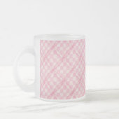 PINK KARO QUILT Mattierte Tasse (Links)