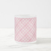 PINK KARO QUILT Mattierte Tasse (Mittel)