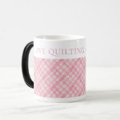 PINK KARO QUILT Morphing Tasse + Text (Vorderseite Links)