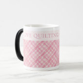 PINK KARO QUILT Morphing Tasse + Text / Blush (Vorderseite Links)