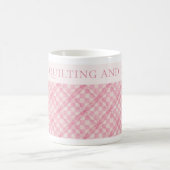 PINK KARO QUILT Morphing Tasse + Text / Blush (Mittel)
