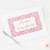 PINK KARO QUILT Rectangle Matte Stickers (Umschlag)
