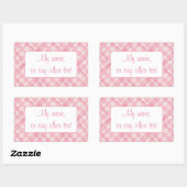 PINK KARO QUILT Rectangle Matte Stickers (Blatt)