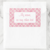 PINK KARO QUILT Rectangle Matte Stickers (Tasche)