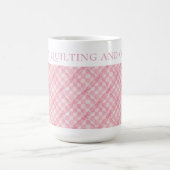PINK KARO QUILT Tall Morphing Tasse (Zentrum)