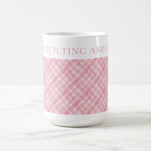PINK KARO QUILT Tall Morphing Tasse (Zentrum)