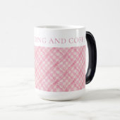 PINK KARO QUILT Tall Morphing Tasse (VorderseiteRechts)