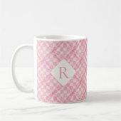 PINK KARO QUILT Weiße Tasse + Erste (Links)