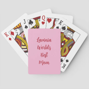 Pink Karte Deck - Beste Mutter der Welt Spielkarten