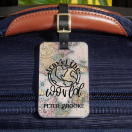 Pink-Karte für Reisende Personalisiert Gepäckanhänger