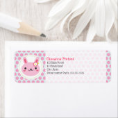 Pink Kawaii Bunny and Polka Dots (Insitu)