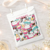 Pink Kawaii Cats Pool Gastgeschenk Bag Geschenktütchen (Ausgeschnitten)