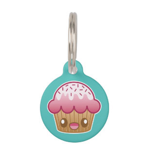 Pink Kawaii Cupcake mit benutzerdefinierten Inform Tiermarke