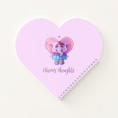 Pink Kawaii Elephant girl in Liebe Notizblock (Rückseite)