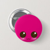 Pink Kawaii Face Button (Vorne & Hinten)