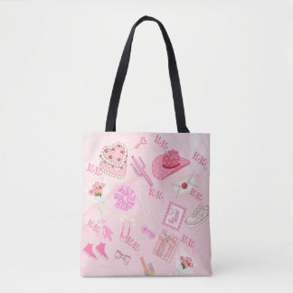 Pink Kawaii girly Tote Bag. Tasche